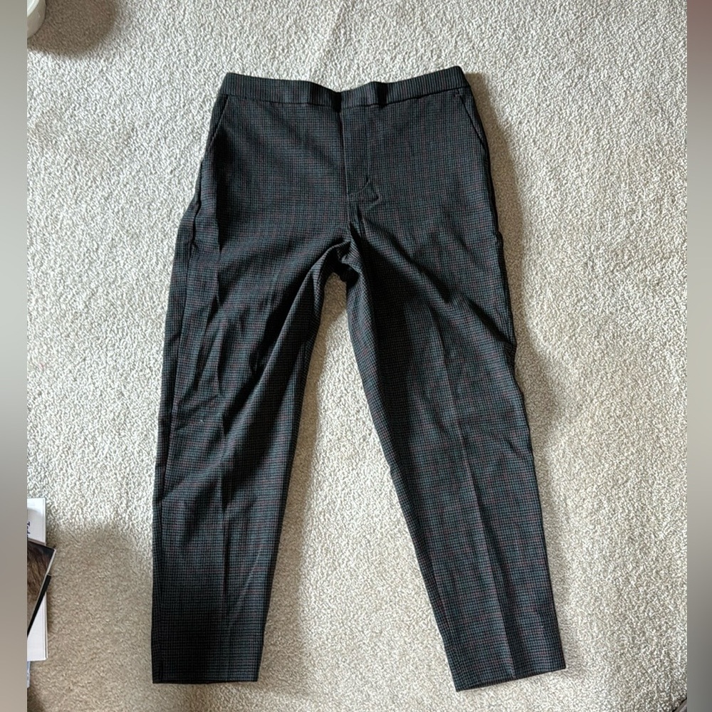 Banana Republic Hayden cropped plaid pants 6P